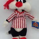 Vintage 1997  Looney Tunes Sylvester Cat Plush In Pajamas 14"