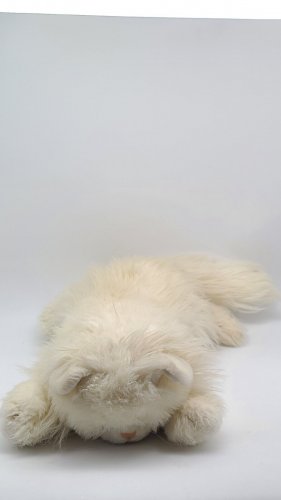Vintage 1999 Stuart Little Plush Snowball Cat Rhinestone Collar Laying Fluffy