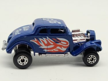 1982 Matchbox '33 Willys Street Hot Rod 313 White Heat - Black Base MISPRINT