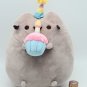 Gund Pusheen The Cat Plush Gray Birthday Cupcake 10.5â Snackables Plush *CLEAN*
