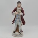 Vintage ORION Colonial Man With Flowers Porcelain Figurine 10" Occupied Japan