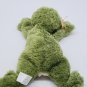 World Market Green Frog Plush w/ Bow Stuffed Animal Toy 9" HTF
