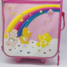 2003 Star Point Care Bears Kids Rolling Luggage Carry On Pink Rainbow Bears EUC