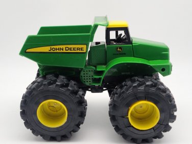 ERTL JOHN DEERE DUMP TRUCK CAMION-BENNE WITH MONSTER TREADS