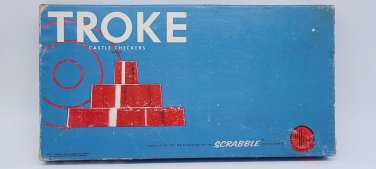 1961 TROKE Castle Checkers Board Game Selchow & Righter Vtg  Strategy SEE PICS