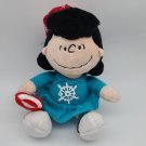 Peanuts LUCY musical Winter Christmas Plush 10" Holding Plush Candy Cane