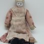 ANTIQUE 12" TALL BISQUE HEAD DOLL BLONDE W/ VINTAGE CLOTHES *RARE*