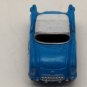Small Micro Machine 1955 Chevy Corvette in Blue with a White Roof # 2