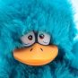 Christmas Lester Looney Bird Plush Stuffed  Blue Fuzzy Duck Russ Berrie *READ*