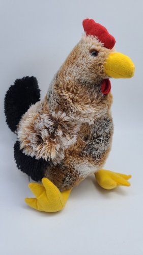 Hug Fun Chicken Hen Rooster 12" Farm Barn Plush Stuffed Animal Toy Brown CLEAN