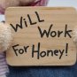 OUR SECRET THREAD BEAR FIRST EDITION PLUSH BEARS 'WILL WORK FOR FOOD' CLEAN