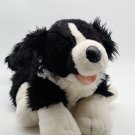 BUILD A BEAR Border Collie DOG 11" Black White Promise Pets w/ Bark Soundbox