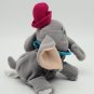 Disney Dumbo Elephant Plush Stuffed Animal  Vintage 8" Bean Bag