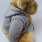 Prima Creations 2008 Plush Stuffed Brown Bear Gray I Love You Hoodie Valentines