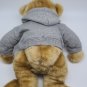 Prima Creations 2008 Plush Stuffed Brown Bear Gray I Love You Hoodie Valentines