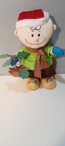 RARE Peanuts Charlie Brown w/ Christmas Tree Free Standing 23" Plush Gemmy 2020