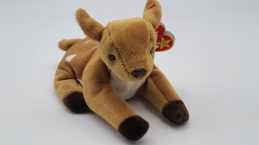Whisper the Deer Fawn TY Beanie Babies 5th Gen.Swing Tag BD 1997 Retired 1999