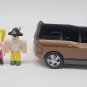 Roblox Toy Car Brown Copper color Convertible Vehicle w/ 3 Figures