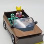 Roblox Toy Car Brown Copper color Convertible Vehicle w/ 3 Figures