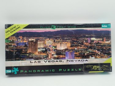 Buffalo Games 750 pc Puzzle/"Las Vegas Nevada"/Panoramic/Glow in the Dark/SEALED