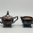 Vintage Silver Wm Rogers Cream and Sugar Set