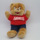 Shoneys Restaurant Teddy Bear Plush 10” Stuffed Animal Original Clothes 1986