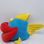 Funny Friends Large 16" Big Red Lip Lippe Momba Fish Mobile Plush Jennifer Mazur