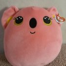 2021 TY Squish-a-Boos POPPY the Pink Koala Cushion Pillow Plush (Small Size 10")
