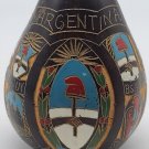 Argentina Themed 5"  Pottery Vase RARE