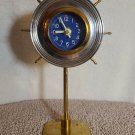 Nautical Pendulux Skipper Table Clock Ship Helm Steering Wheel *NOT TESTED*