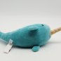 12" SPIKE the Plush TURQUOISE NARWHAL Stuffed Animal - by Douglas *CLEAN*