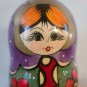 *VINTAGE* Set of 6 Russian Matryoshka Nesting Dolls  8" to 1"  AS-PICTURED