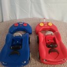 Lot 2 Little Tikes RC Bumper Cars Remotes Red & Blue WORKING *Missing Drivers*