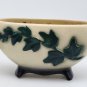 Vintage Royal Copley Ivy Footed Vase Planter Pottery Set - Green/White *AS-IS*