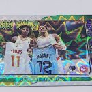 2020-21 NBA Hoops Ja Morant, Trae Young Jersey Swap PURPLE Insert Card Explosion