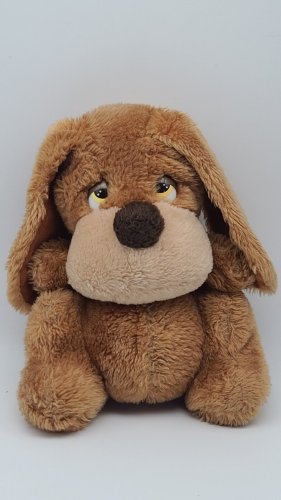 Russ Brown Long-Earred Puppy Dog Samuel 10" Plush Hand Puppet *CLEAN*