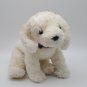 Ty Classic Fluff White Puppy Dog Plush 12" Bishon Frise Poodle Stuffed Animal