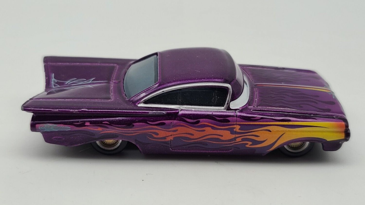 Disney Pixar Cars 1959 Chevy Impala Purple W/ Flames Ramone Die Cast 1: ...