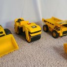 Set Of 4 Caterpillar Mini Construction Vehicles *INTERACTIVE WITH SOUND & LIGHT*