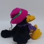 Vintage Russ Calvin Crow with Pink Hat Purple Tie Stuffed Animal Plush 9"