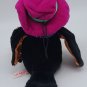 Vintage Russ Calvin Crow with Pink Hat Purple Tie Stuffed Animal Plush 9"