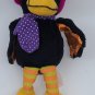 Vintage Russ Calvin Crow with Pink Hat Purple Tie Stuffed Animal Plush 9"