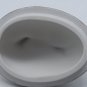 Vtg Lefton Trinket Box Oval Egg Shaped Dimensioinal Floral White  3.25"