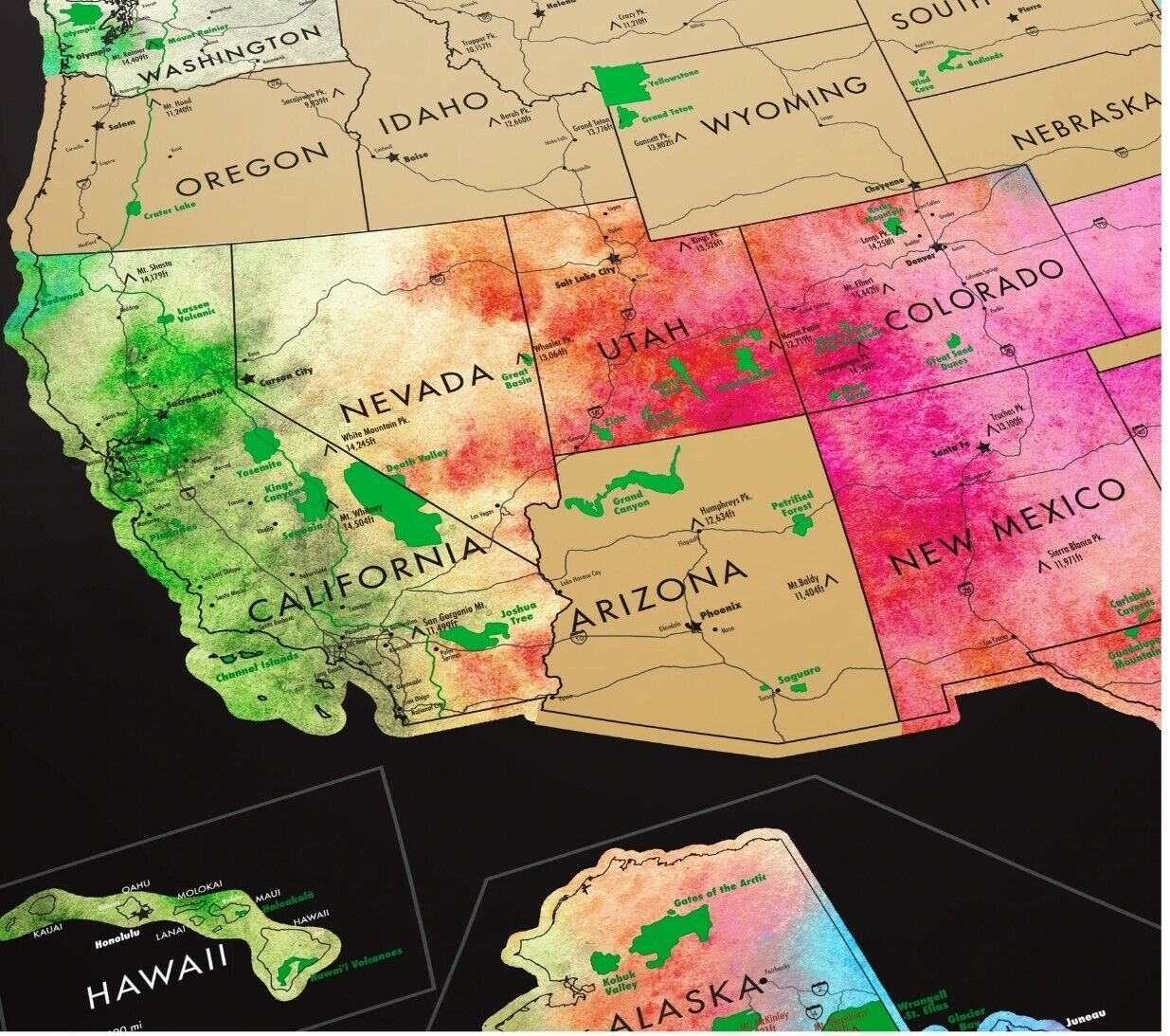 Scratch Map Deluxe World Map Poster Luckies Personal Travel Log Gift