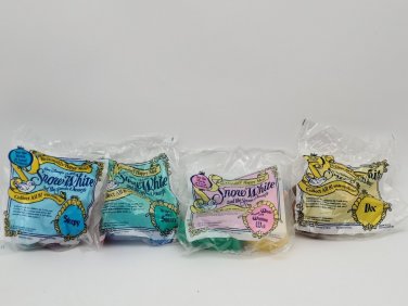 Vintage 1992 McDonald's Disney Snow White Happy Meal Toys  LOT of 4