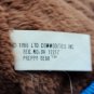 14" VINTAGE 1986 LTD COM BROWN PREPPY TEDDY BEAR STUFFED ANIMAL PLUSH TOY SHIRT