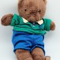14" VINTAGE 1986 LTD COM BROWN PREPPY TEDDY BEAR STUFFED ANIMAL PLUSH TOY SHIRT