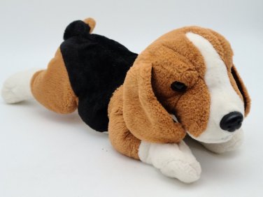 DanDee Puppy Dog Beagle Hound Dan Dee Brown Black White Plush Lovey 13"