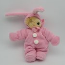1989 NABCO Muffy VanderBear Teddy Bear Pink Bunny 2pc Plush Easter Suit SEE PICS