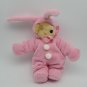 1989 NABCO Muffy VanderBear Teddy Bear Pink Bunny 2pc Plush Easter Suit SEE PICS